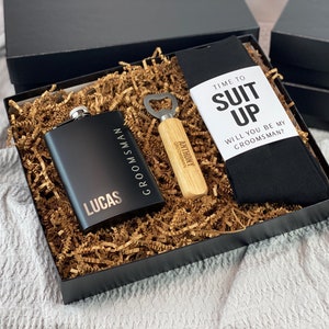 Will you be my Groomsman, Groomsmen Gift Box, Groomsmen Proposal Box, Groomsmen Gift Set,  Groomsmen Socks, Bridesman Gift, Man of Honor