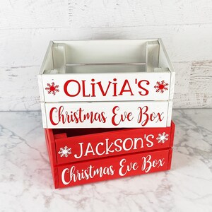 Personalized Christmas Eve Box, Wooden Christmas Eve Box for kids, Christmas Eve Crate, Xmas Eve Box image 10