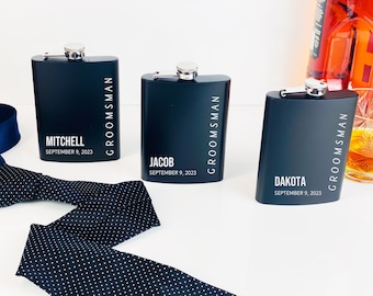 Personalized Flask, Best Man Gift, Engraved Flask, Groomsmen Proposal Gift, Groomsmen Flask, Best Man Flask, Groomsmen Gifts for Wedding Day