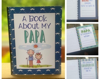 Personalized gift for papa - papa book - papa Christmas gift - grandpa gift from kids - Papa stocking Stuffer