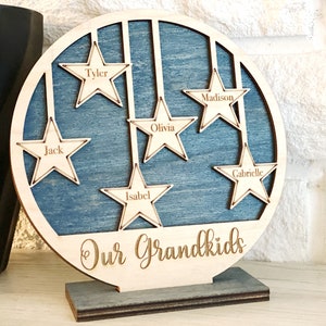 Personalized Grandkids Sign, Grandparent Gifts, Gift from Grandkids, Nana Gift, Grandpa Grandma Gift, Christmas Gift for Grandparents image 1