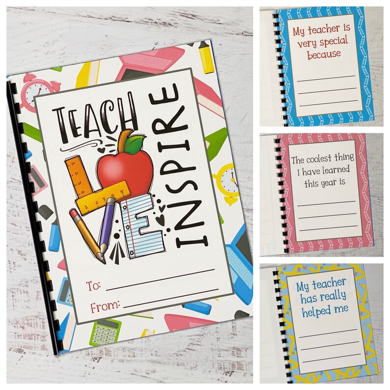 Teacher Card from Kids, Teacher Book Gift, Teacher Gift, Teacher Appreciation Gift, Gift for Teacher, Sentimental Teacher Gifts image 1