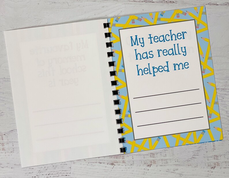 Teacher Card from Kids, Teacher Book Gift, Teacher Gift, Teacher Appreciation Gift, Gift for Teacher, Sentimental Teacher Gifts image 2