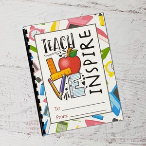 Teacher Card from Kids, Teacher Book Gift, Teacher Gift, Teacher Appreciation Gift, Gift for Teacher, Sentimental Teacher Gifts image 3