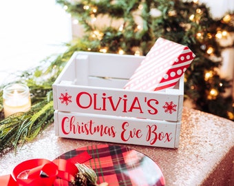PERSONALISED CHRISTMAS EVE GIFT BOX  XMAS FAVOUR PRESENT A4 FREE POSTAGE 