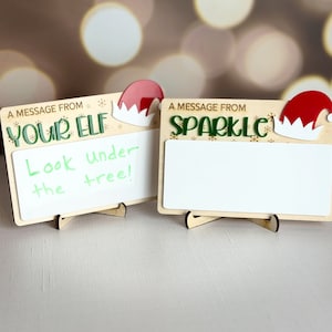 Elf Accesories, Dry Erase Sign for Elf Messages, Elf Sign, Elf Kit, Elf Props, North Pole Mail Elf Arrival, Santa Mail
