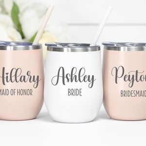 Bachelorette Tumblers, Bachelorette Cups, Bachelorette Favors, Engraved Tumbler, Bridal Party Gifts for Hen Party Stagette Wine Tumblers