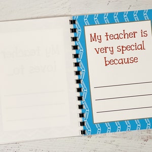 Teacher Card from Kids, Teacher Book Gift, Teacher Gift, Teacher Appreciation Gift, Gift for Teacher, Sentimental Teacher Gifts image 10