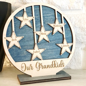 Personalized Grandkids Sign, Grandparent Gifts, Gift from Grandkids, Nana Gift, Grandpa Grandma Gift, Christmas Gift for Grandparents image 4