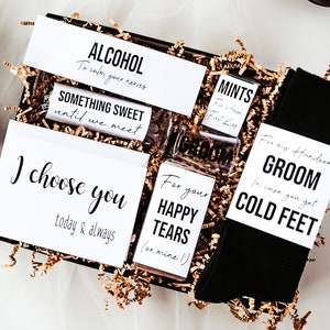 Grooms Gift from bride on Wedding Day, Groom Box, Groom Gift Box, Wedding Gift for Groom, Future Husband Gift, Grooms survival kit image 2