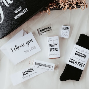 Grooms Gift from bride on Wedding Day, Groom Box, Groom Gift Box, Wedding Gift for Groom, Future Husband Gift, Grooms survival kit image 4