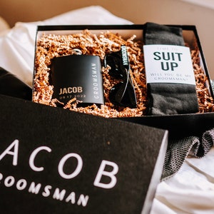 Groomsmen Proposal Box, Groomsmen Gift Box, Groomsmen Gift Set, Will you be my Groomsman, Groomsmen Gifts, Groomsmen Socks image 3