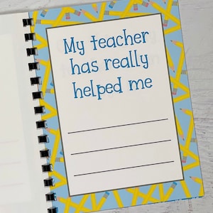 Teacher Card from Kids, Teacher Book Gift, Teacher Gift, Teacher Appreciation Gift, Gift for Teacher, Sentimental Teacher Gifts image 6