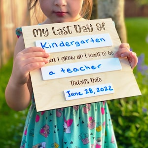 First Day of School Sign, Last Day of School Sign, First and Last Day of School Sign, Reusable School Sign, Kindergarten Sign Back to School