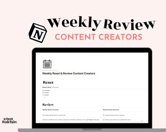 Notion Productivity Template - Weekly Review