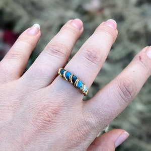 Wire Wrap Jewelers Brass and Agate Ring