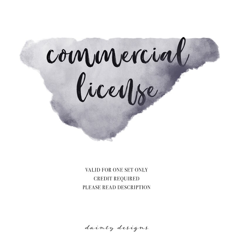 Commercial License for Clipart License Dainty Designs License