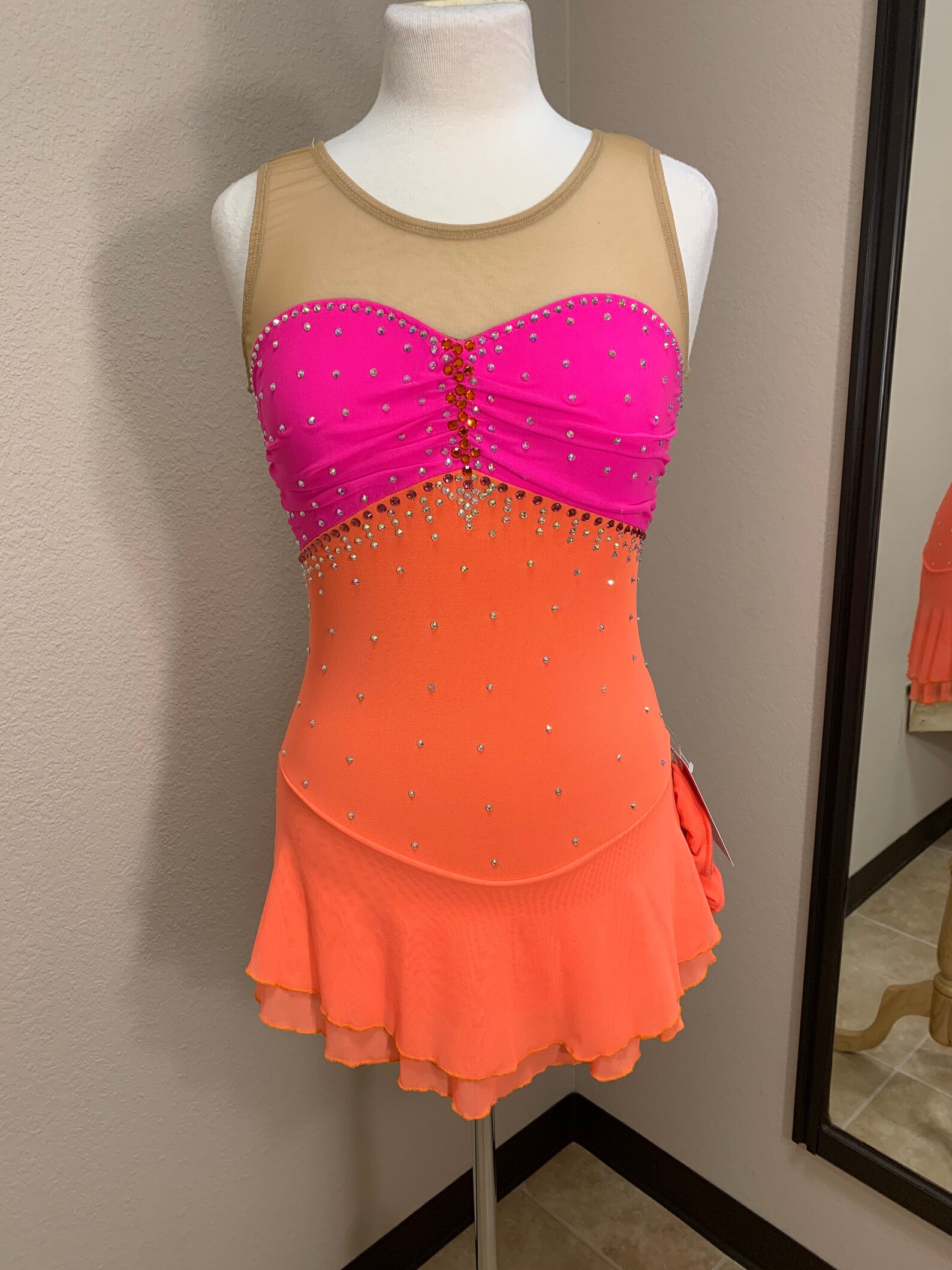 Adult Medium Pink and Orange Dress Etsy