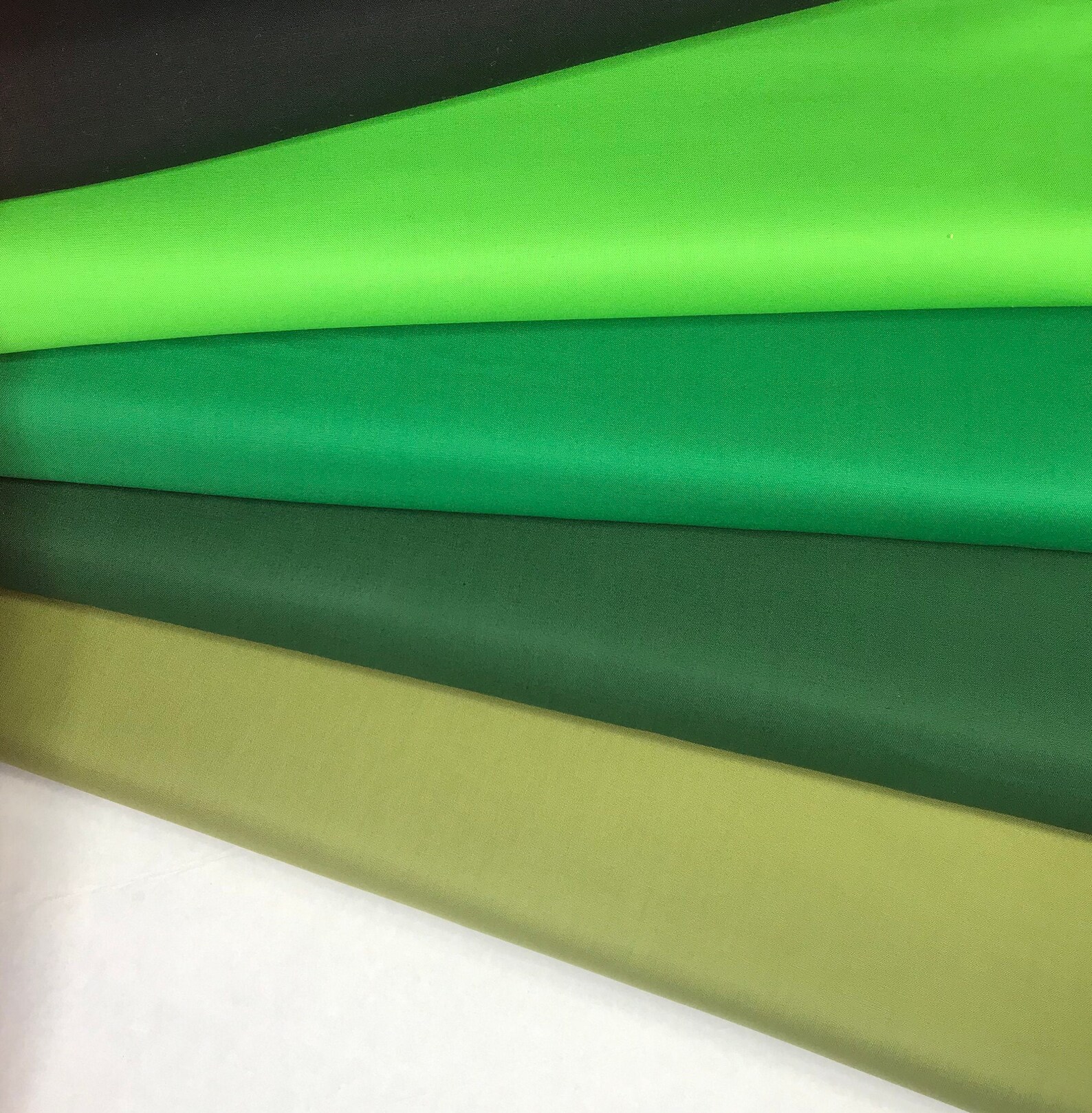 100 COTTON Fabric the GREENS Woven Quilting Fabric for Etsy