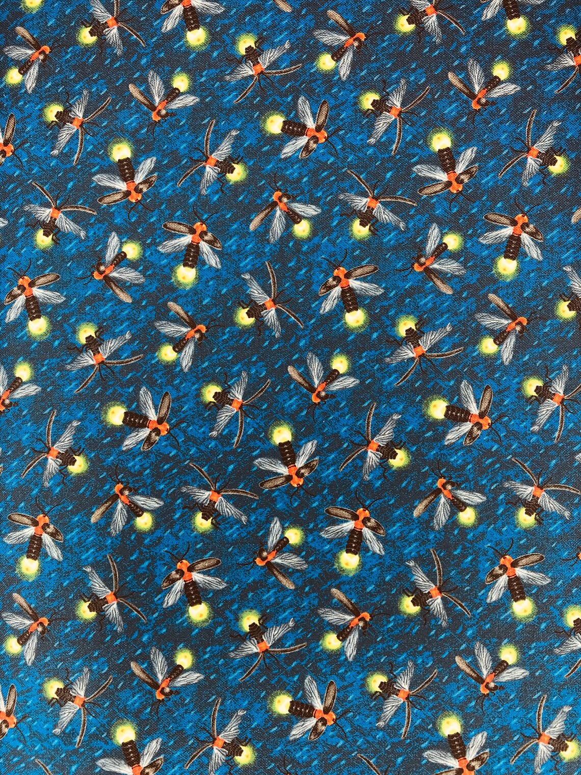 100 COTTON Fabric Firefly LiGHTNING BuGs FaST SHiPPING USA Etsy