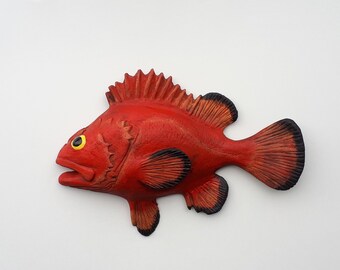 Pacific Red Snapper wall hanging sculpture