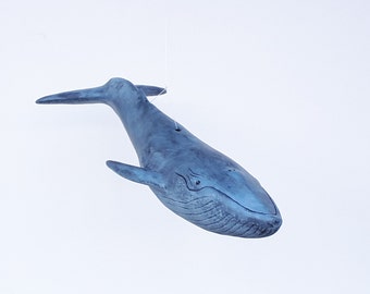 Blue Whale diving hanging sculpture for ceiling or window