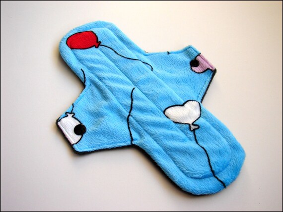 Reusable Cloth Menstrual Pad Giraffe Size 2 10 Medium Flow Minky Cloth Pad