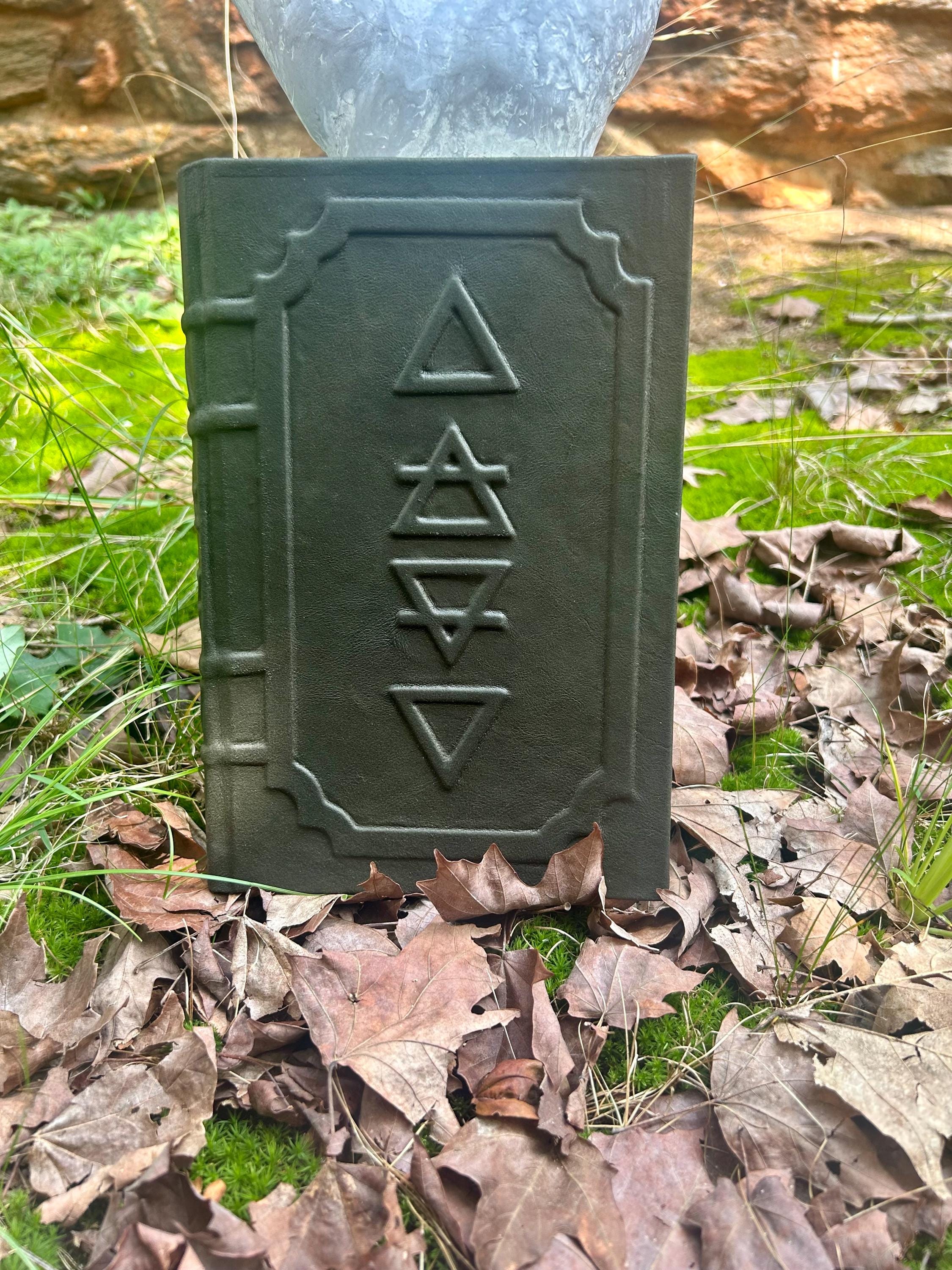 Handbound Green Leather Elements Grimoire