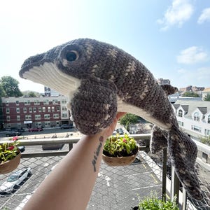 Handmade Crochet Jumbo Humpback Whale Plushie Amigurumi Sea Creature Plush