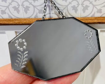 Dollhouse Miniature Mirror, 1:12 Scale, Art Deco Style