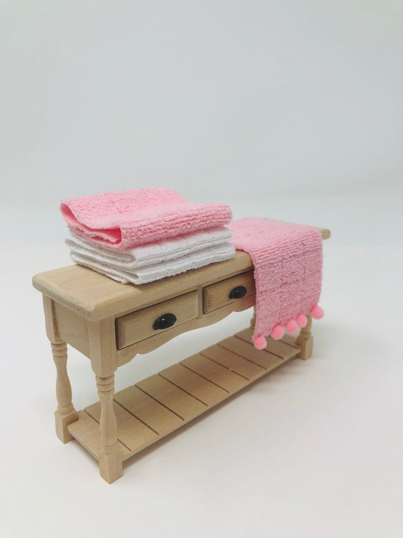 2 X Dollshouse Towels 112th Scale With or Without Pompoms Etsy