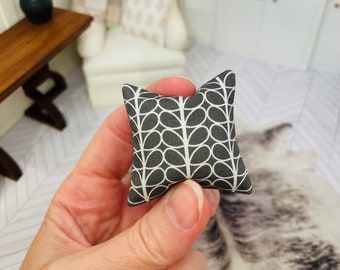 1:12th scale dollshouse miniature mid-century modern and modern design cushion/pillow for roomboxes, dioramas and dollshouses