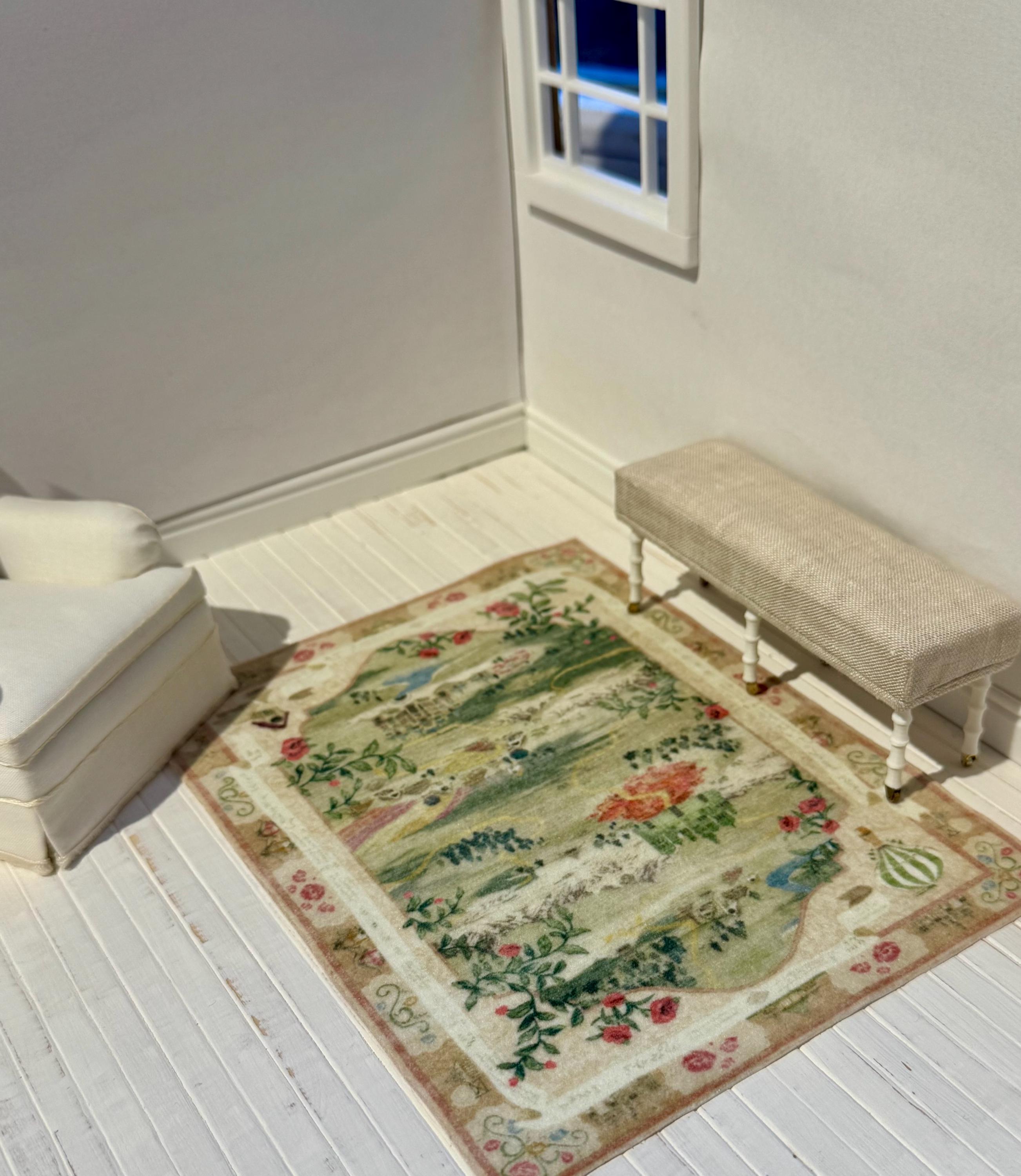 Miniature Rug Print Dollhouse Miniature Rug, 1/12 Scale, Modern Design - Etsy