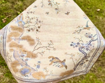 Dollshouse Miniature one inch scale chinoiserie rug for roomboxes, dioramas and dollshouses