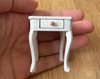French Inspired Bedside Table 1:12th Scale Dollshouse