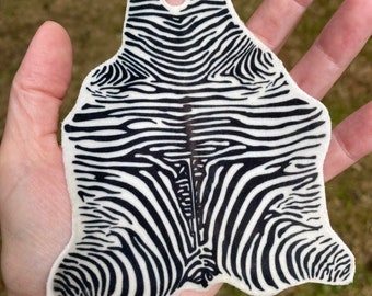 Tappeto in miniatura per casa delle bambole moderna in scala 1:12, finta zebra, casa delle bambole, bambole, diorami, roombox