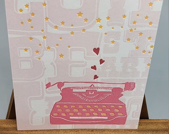 Set of Six Type Love Letterpress Postcards