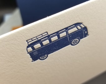 Letterpress Printed Vanagon Notecard Set