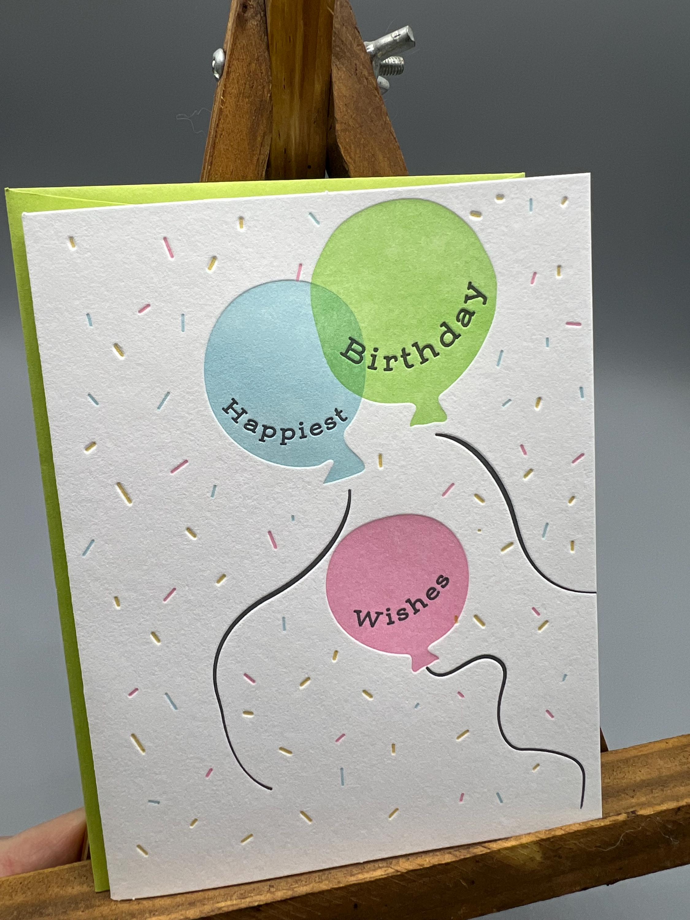Happy Birthday Letterpress Folding Card - Blank Inside - Etsy