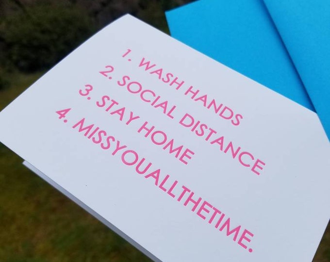 Social Distancing Card This item is unavailable - Etsy