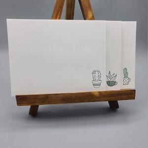 Set of 9 Cactus / Succulent Letterpress Notecard Set