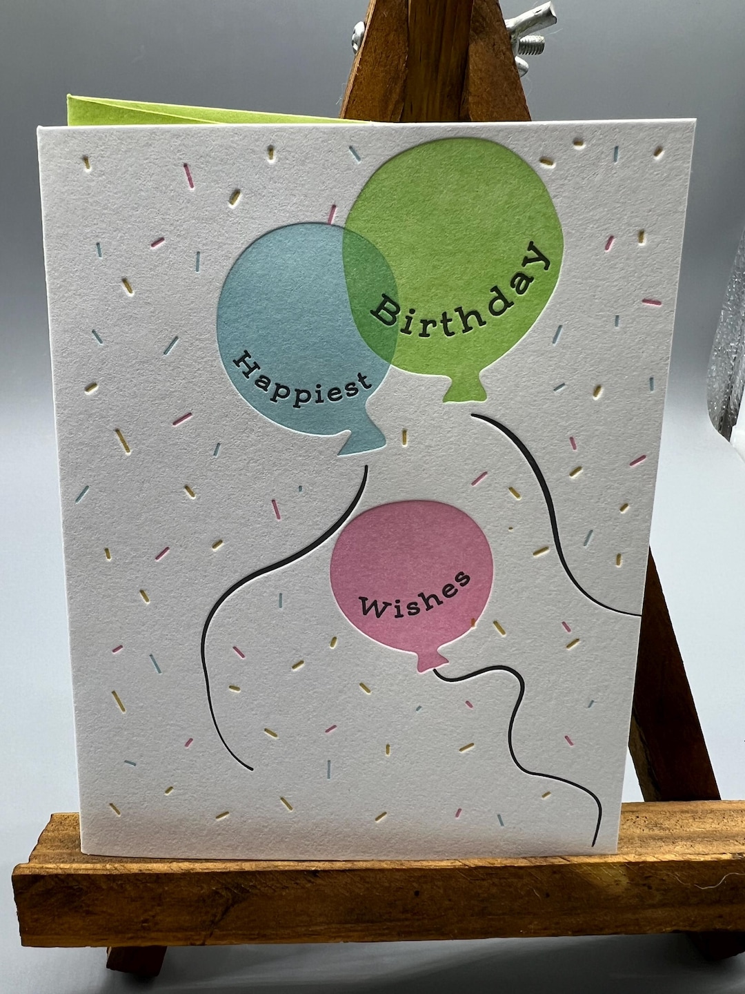 Happy Birthday Letterpress Folding Card - Blank Inside - Etsy