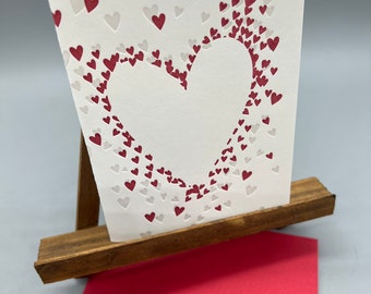 Valentines Day Letterpress Heart Love Card