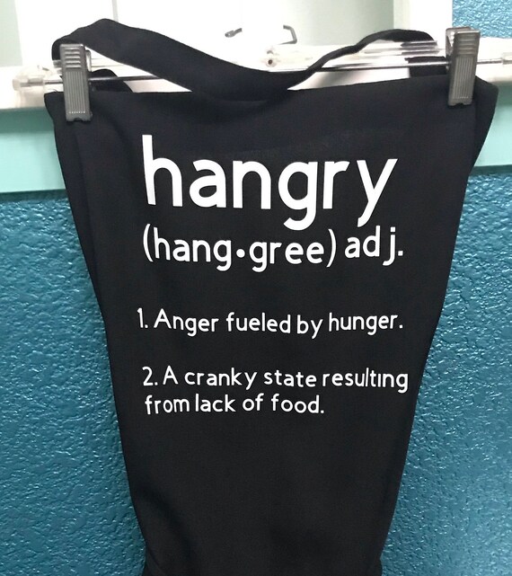Hangry Definition Apron Etsy