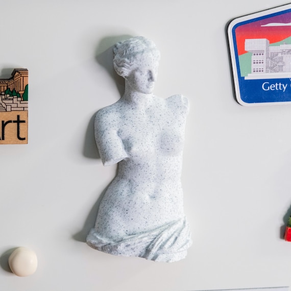 Venus de Milo & Head Bust Marble Texture Magnets, Classical Greek Art Fridge Decor