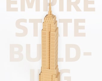 Empire State Building Model – Minimal NYC Architecture Decor, Desk Sculpture Gift