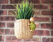 Hanging planter, adorable turtle planter