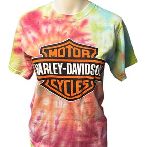 Vintage Harley Davidson Tie Dye T-shirt, Barnett Harley