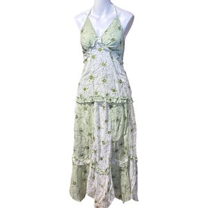 Y2k Boho Maxi Halter Dress - Etsy