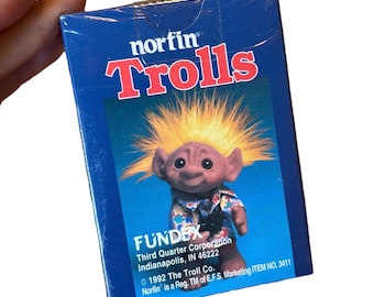 Vintage Norfin Trolls playing cards, NOS troll cards